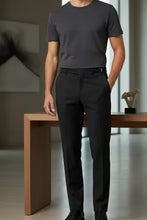 "Ethan" Black Super 150's Luxury Viscose Blend Suit Pants